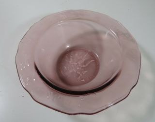 Indiana Glass - Tiara By Rs - Mother Goose Nursery Rhyme Bowl - Purpleish - Pink