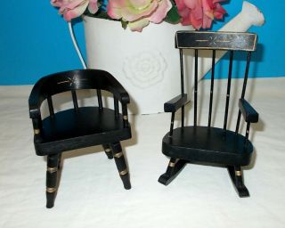 2 Vintage Doll Chairs For Alexander Cissette & Madame Alexander - Kins Dolls 1950s