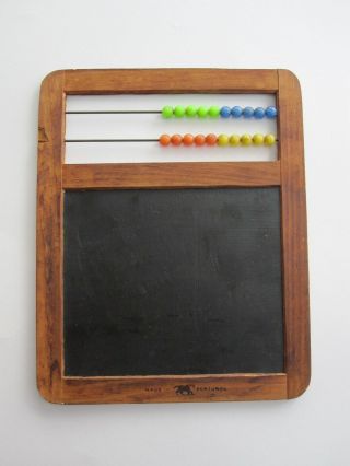 Antique Slate Chalkboard With Counting Beads