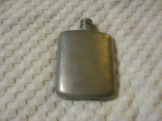 Vintage Abbrocrombie & Fitch 4oz.  Silver Plate Flask Made In England L@@k