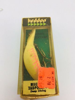 Vintage Antique Heddon Magnum Tadpolly Fishing Lure NOS GREAT COLOR 2