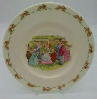 Royal Doulton Bunnykins Susan Queen Of May Rabbit Plate 1988 Honoring Mother Day