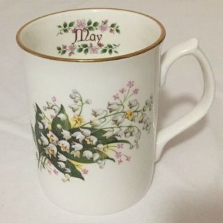 May Lily Of The Valley Fine Bone China Mug By Jason Staffordshire England 3.  5 " H