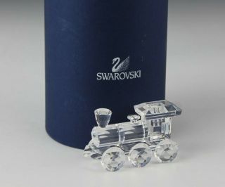 Retired Signed Swarovski Austrian Crystal Train 7471 Glass Figurine Box Sms