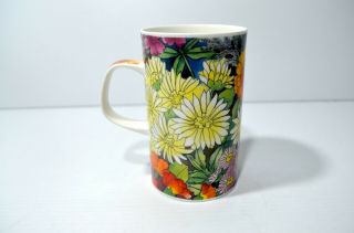 Dunoon Fine Bone China Mug Winchester Floral Coffee Tea Made In England