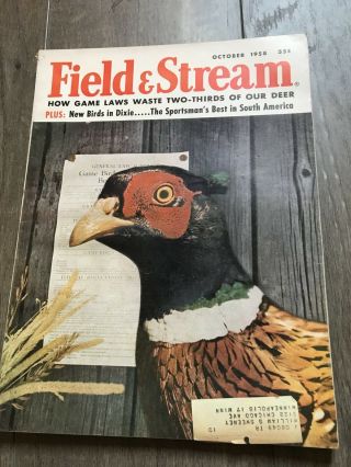 Vintage October 1958 Field And Stream