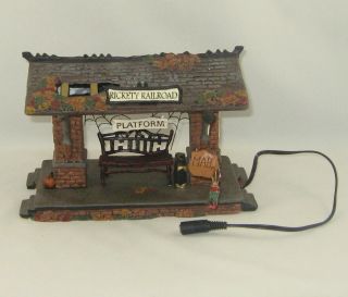 Dept 56 Halloween Village Accessories " Rickety Railroad Platform " W/orig Box