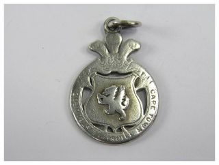 Antique Silver Pocket Watch Fob Medal Cape Town 1901 Eisteddfod