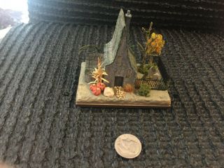 Handmade Miniature Graveyard Ooak Fairy House Vintage O 
