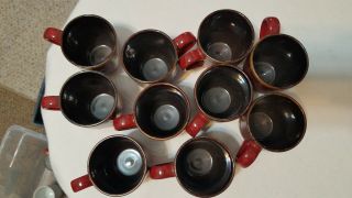 homeland studio woodland set of 10 coffee tea cup mug red bear pine tree 3