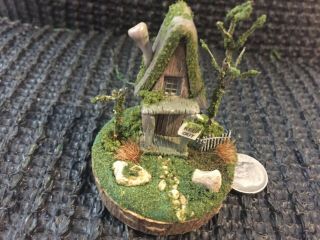 Handmade Miniature Keep Out Ooak Fairy House Vintage By O 
