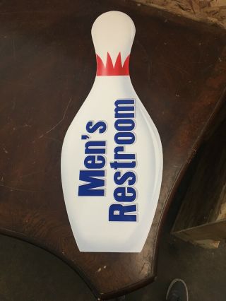 Bowling Alley Men’s Restroom Sign Bowling Pin Sign 32”