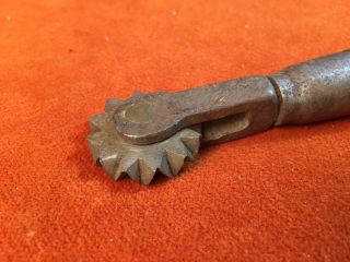 Antique Vintage Leather Tool Marking Wheel Hand Forged 2