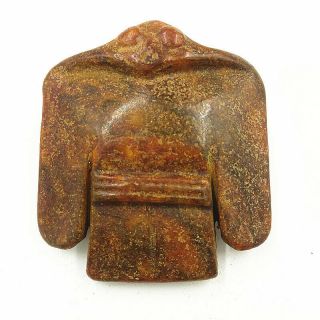 Chinese Hongshan Culture Old Jade Carved Cicada Amulet Pendant Ab1