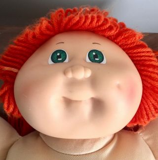 Cabbage Patch Kids Red Hair Vintage 1978 - 1982 Girl Doll Green Eyes