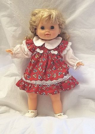 Vintage 1991 Cititoy Doll 13 " Blonde Hair Blue Eyes Open - Close Cloth Body