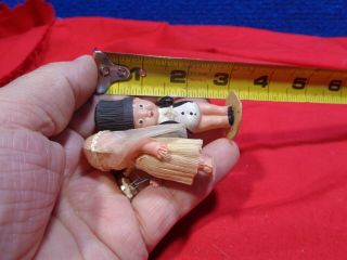 Antique Miniature PAIR CELLULOID DollS F - 14.  BRIDE & GROOM 5
