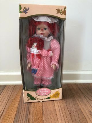 Kingstate Raggy Ann Collectible Porcelain Doll