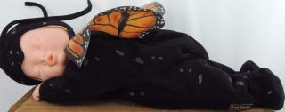 Vintage Anne Geddes Doll 16” Baby Monarch Butterfly Plush Collectors 1997