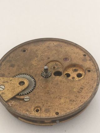 antique Waltham Mass “ The Piccadilly” pocket watch movement For Spares 5