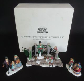 Dept 56 Dickens Village " A Christmas Carol Reading By Charles Dickens " 58403