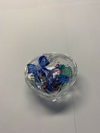 Swarovski Crystal - Heart Box With Crystal Gems (collectors Item)