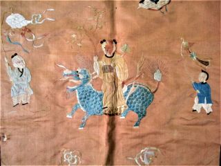 Antique Chinese 19th Century Silk Embroidery 3