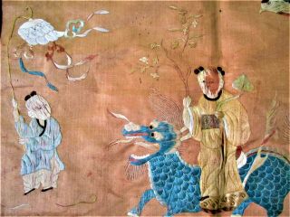 Antique Chinese 19th Century Silk Embroidery 5
