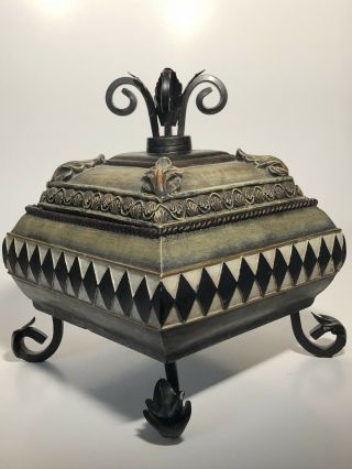 The Bombay Company Decorative Pedestal Box With Lid Perfect For An Entry Table