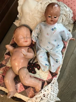 Vintage Composition Baby Doll & Hard Plastic W/ Soft Body Alexander Doll