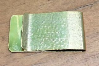 Antique Vintage Gold Filled Money Clip With 2 Gram Silver Coin 4