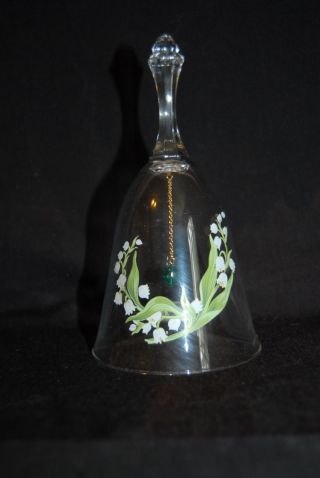 Vtg Avon Birthday Bell May Lily Of The Valley Flowers Lead Crystal No Box 1986