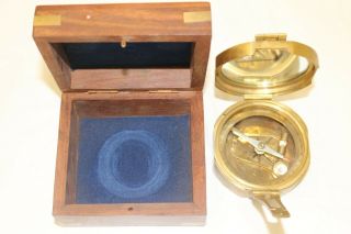 Vintage Brass Natural Sine Stanley London Compass