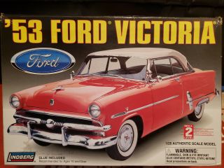 1953 Ford Victoria 1/25 Scale Model Kit 72172 By Lindberg Open Box Item