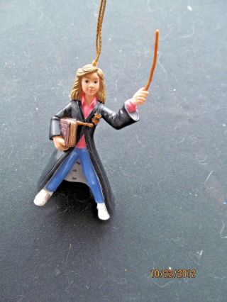 Harry Potter 2000 Christmas Ornament Hermione Granger W Her Wand & Book