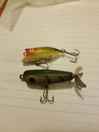 Vintage Heddon Tiny Lucky 13 Fishing Lure And Another
