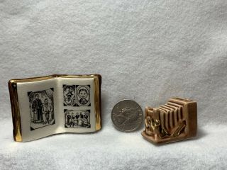 Arcadia Miniature Camera & Photo Album Salt And Pepper Shakers