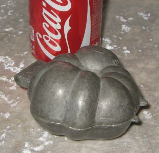 Antique Pewter Tomato? 2 Piece Hinged Ice Cream Mold No.  208 Mfg.  By E.  Co.