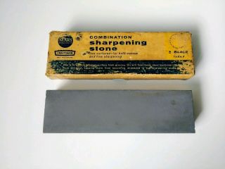 Vintage Antique Sears Craftsman Oilstone Knife Sharp Sharpener Stone Bar