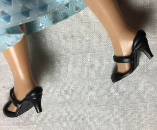 Vintage Vogue Jill/Jan Black High Heel Doll Shoes 4