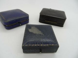 3 x Antique - Vintage Trinket - Stud Boxes,  Maidstone,  Lincoln,  Bristol 2