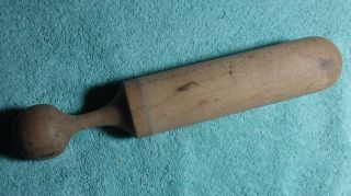 Antique 10 1/2 Inch Wooden Mortar / Pestles Herb,  Spice,  Rice Masher
