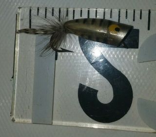 Vintage Heddon Tiny Tiger Striped Fishing Lure - Neat Shaoe