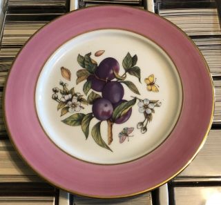Vintage Veritable Porcelain Email De Limoges Plum Decorative Fruit Plum Plate