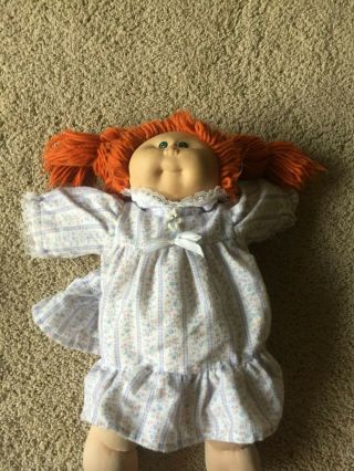Vintage 1980s Cabbage Patch Doll Red Hair Blue Eyes