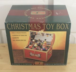 Maisto Christmas Animated Illuminated Music Toy Box W/ac Adapter & Box