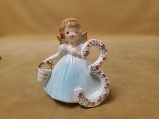 Josef Originals Little Angel Girl Birthday Number 3 Figurine Japan