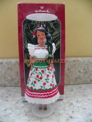 Hallmark 1998 Mexican Barbie Dolls Of The World Series Christmas Ornament