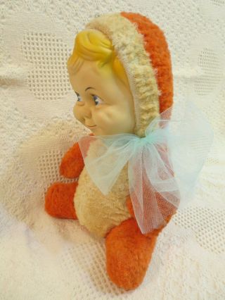 Vintage 1950 ' s Stuffed RUSHTON Mask Face Doll 12 