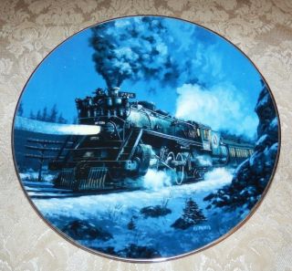 Knowles 1992 Steam Train Plate The Empire Builder By R.  E.  Pierce 1st Issue